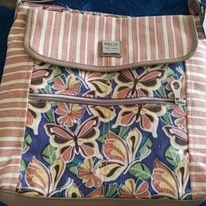 relic floral stripes purse